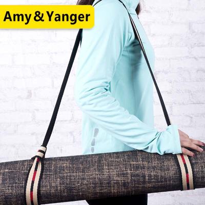 China BSCI Factory Adjustable Yoga Mat Strap Carry Strap Cotton Custom Print For Mat YM-156 for sale