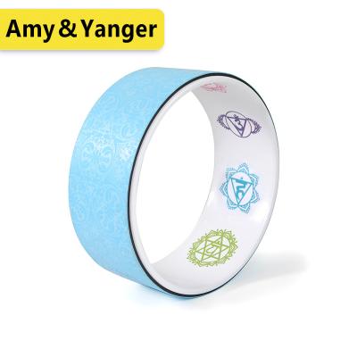 China TPE+ABS BSCI factory ABS yoga balance wheel fitness accessory gym exercise strong and druable printed yoga wheel for sale