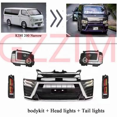 China acessórios de carro carrosseria kit de facelift dianteiro kit de atualização para toyota hiace KDH 200 estreito 2014-2018 à venda