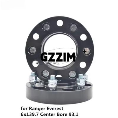 China Peças de roda Ford Ranger Everest 6 Lug Wheel Spacers 6x139.7 Center Bore 93.1 Hub Centric Spacers à venda