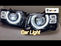 abs plastic led car head lights front lamp for nissan patrol y61 2014