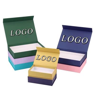 China Low MOQ 10*10cm Private Label Jewelry Gift Packaging Magnet Eco Friendly Recyclable Paper Rigid Box With Logo for sale