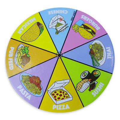 China Custom Sight Paper Hard Thick Inductive Words Round Food Board Flash Card Game for Children Educational for sale