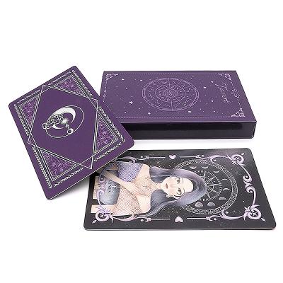 China Paper Custom Design Beginners Gold Gilt Edges Oracles Tarot Cards Pack Set With Guidebook for sale