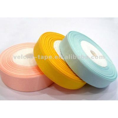 China Colored Eco - Friendly Nylon Polyester Hook Loop Satin Elastic Reversible Ribbon for sale