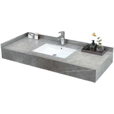 China Modern Solid Outdoor Black Hung Wash Basins Bathroom Vanity Artificial Stone Sink Cabinet Wall Marble Porcelain Sink for sale