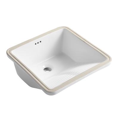 China Wash clothes factory direct wastafel ceramic basin bathroom sink rectangle under counter outdoor laundry sink for sale