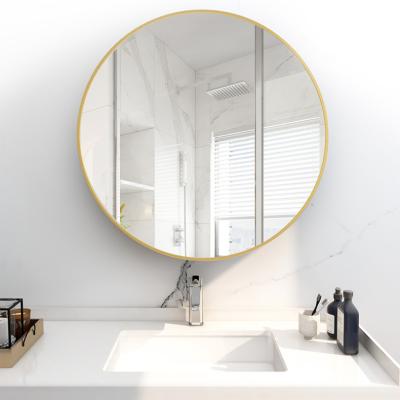 China Modern Bath Wall Frame Illuminated Round Mirror Hanging Espelhos De Parede Shower Mirrors Luxury Bathroom for sale