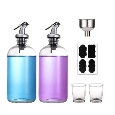 China Foam Soap Dispenser Hand Dish Glass Soap Dispenser 16 Ounce Refillable Mouthwash Dispenser Bottle for sale