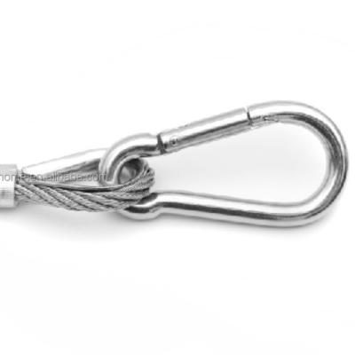 China Heavy Industry Low Price M4 Snap Hook With Eyelet Galvanized Steel Carabiner Hook for sale