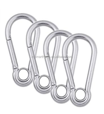 China Luxury Custom Stainless Steel SS304 SS316 Carabiner Spring Snap Hooks for sale