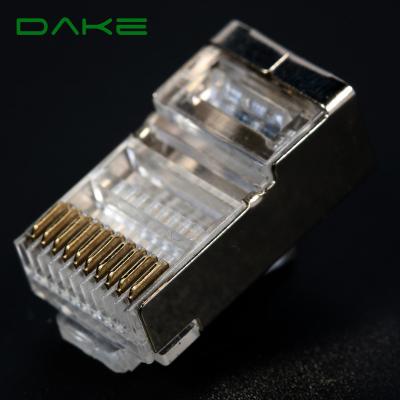 China PC Best Price CAT5E CAT6 Cat7 Network Male RJ45 Connector Shielded FTP SFTP Module Plug 1.5mm Gold Plated 50u Aperture 8P8C for sale