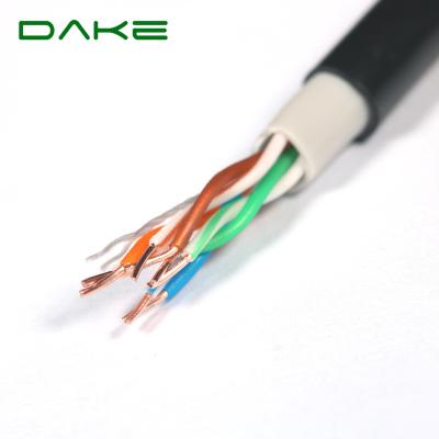 China Free Sample PC 1000FT OEM Cat5e Outdoor Cable Double UV Jacket Lan Network Cable 4pairs 24awg 305M for sale