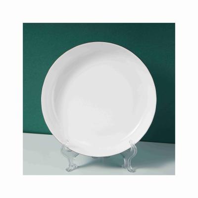 China Factory direct supply restaurant lightweight luxury porcelain CLASSIC 8 inch round dinner plate for sale