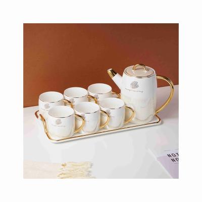 China New CLASSIC Portuguese Design Restaurant Good Quality Bone Chin 465X217X286 Western Coffee and Tea Set for sale