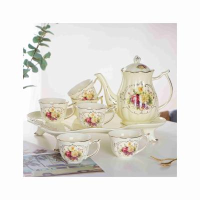 China Factory Direct Sales High Quality Bone China Tea Set CLASSIC New Unique Bone Chin 460X200X325 Coffee and Tea Set Good Quality Design New for sale