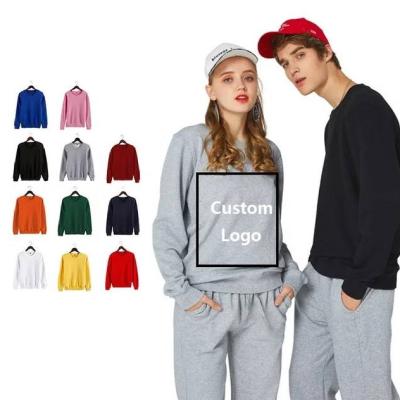 China Anti-Wrinkle Warm Unisex O Neck Sweatshirts Custom O Logo Cotton Fleece Sweatshirt for sale