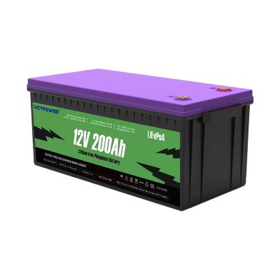 China Home Toys 12v Lifepo4 Victpower 12v 200ah Battery Pack Energy Storage Lithium Ion Battery for sale