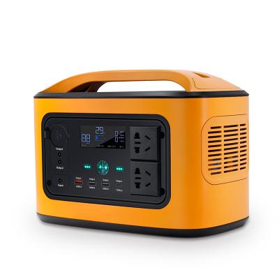 China Type C Home Power Bank Pack 600w Rechargeable Solar Generator Outdoor Camping Portable Power Station For Outdoor for sale