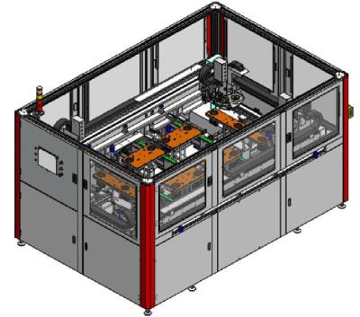 China Soldered Strings Taping Solar Module Production Machine - Automatic Taping Machine For Siticking Tape On Soldered Strings for sale