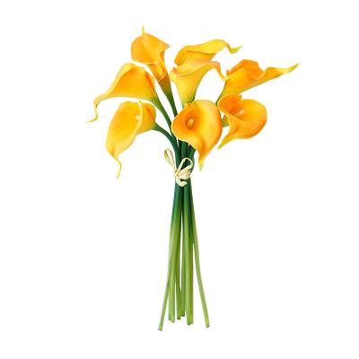 China Real Touch Calla Lily PU Natural High Quality Artificial Flowers Wedding Party Home Decoration for sale