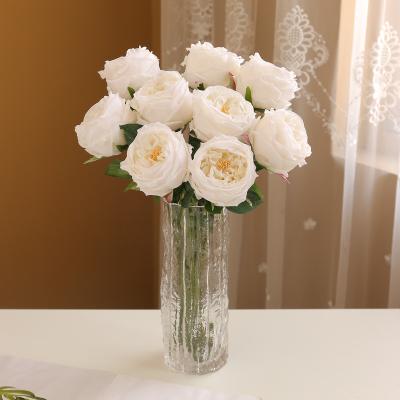 China Natural High Quality Hot Selling Real Touch Big Head Artificial Touch Rose For Valentine Mother's Day for sale