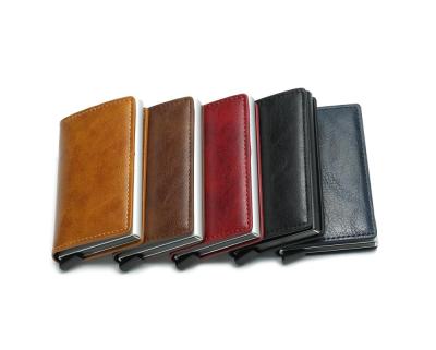 China Popular Men Wallet PU RFID Man Purse Leather Anti-theft Smart Card Leather Blocking Wallet for sale