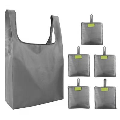 China Eco - Friendly Reusable Polyester Grocery Tote Bag Shoulder Nylon Shopping Bag Reusable Nylon Bag for sale