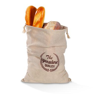 China Recyclable Custom Canvas Bread Bag Reusable Cotton Drawstring Bag Bread Bag for sale