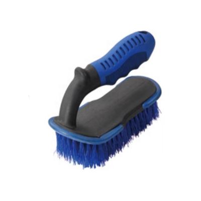 China Professional Factory Microfiber Car Beauty Wheel Sweep Short Handle Cleaning Brush Handheld Hard Nylon Car Tire Brush for sale