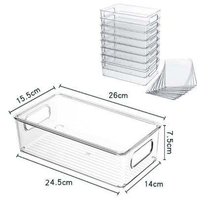 China Household Transparent Plastic Kitchen Storage Box Freshness Preservation Kitchen Storage Box Food Storage Vegetable Basket for sale