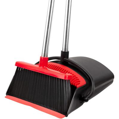 China Stabilized Powers Home Durable Upright Broom and Dustpan Combo Handle for Home Kitchen and Dustpan Set for sale