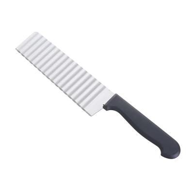 China Viable Stainless Steel Potato Fries Maker Chip Vegetable Crinkle Wavy Slicer Knife Potato Cutter Cleaver for sale