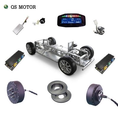 China Waterproof QS Motor 273 8000w 2WD BLDC Electric Car Hub Motor Conversion Kits with APT96600 Motor Controller for sale