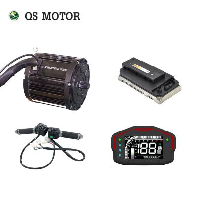 China QSmotor waterproof 138 mid drive 72V 100KPH 3kw 5kw motor 3000w motor kits with motor controller pinion type for sale