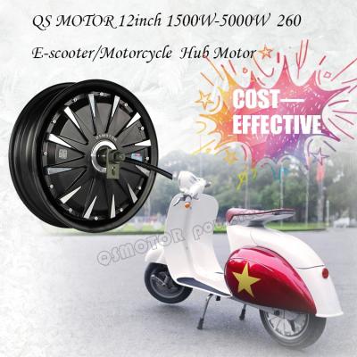 China IP54 12inch 2000W 260 35H V1 48V Brushless DC Electric Scooter Motorcycle Hub Motor for sale