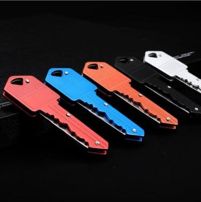 China Aluminum Letter-Chain Main Camp Mini Key Knife Key Chain Ring Keychain Fold Open Opener Outdoor Pocket Knife Survive Instrument Multi Tool for sale