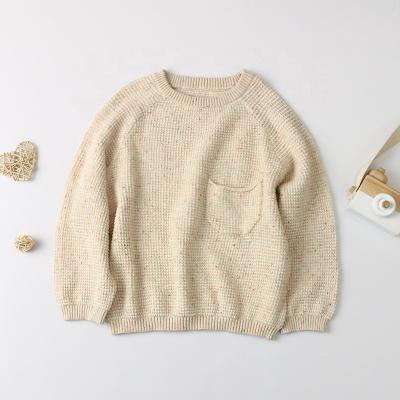 China Breathable Wholesale Stock Dapple Baby Jumper Overpull Knitted Sweater Baby With Pocket for sale