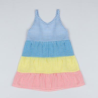 China New Summer Toddler Baby Girl Suspender Dress Colorful Washable Sleeveless Summer Skirt Round Neck Kids Low Back Dresses for sale