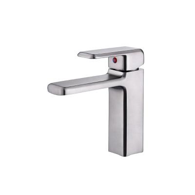 China Other Hot And Cold Water Single Lever Water Taps Single Hole Deck Mounted Bathroom Sink Basin Faucet for sale