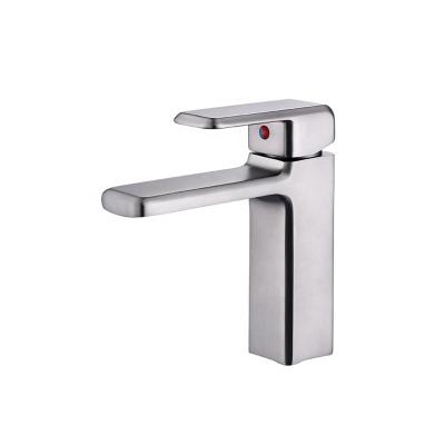 China Other Water Faucets Single Lever Deck Mounted Hot And Cold Water Brass Bathroom Basin Faucet for sale