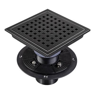 China Black Stainless Steel American Floor Drain Good Quality Modern Large Displacement for sale