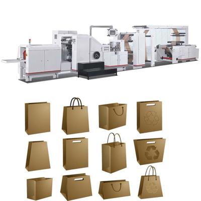 China Full Automatic Biodegradable Kraft Paper Paper Bag Flat Bottom Hotel Bakery Food Wrapper Making Machine for sale