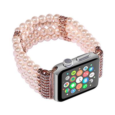 China Wrist Style Agate Stretch Bracelet Band For Apple Watch Band 38MM 42MM Replacement Band for sale