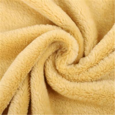 China Anti Pill Polyester Double Sided Brushed Flannel Fleece Throw Blankets Fabric for sale