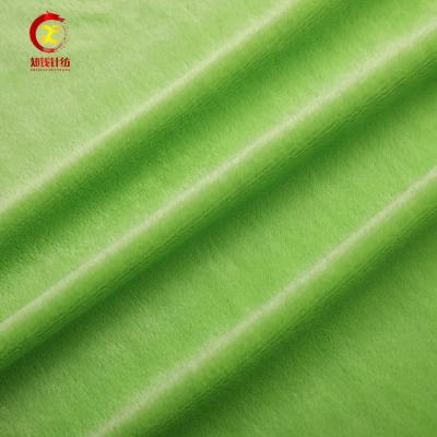 China New Arrival 100 Eco-Friendly Soft Green Crystal Polyester Velvet Fabric By The Yard for sale