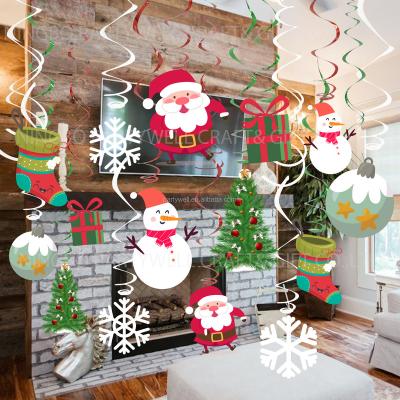 China Decoration Photo Props Christmas Decorations, Christmas Holiday Hanging Swirls, Snowman Snowflake Hanging Ceiling Decor for Christmas Party for sale