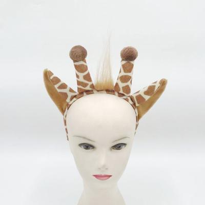 China Halloween Deer Ears Headband Halloween Headband Girls Kids Headbands Accessories Animal Hair Circle for sale