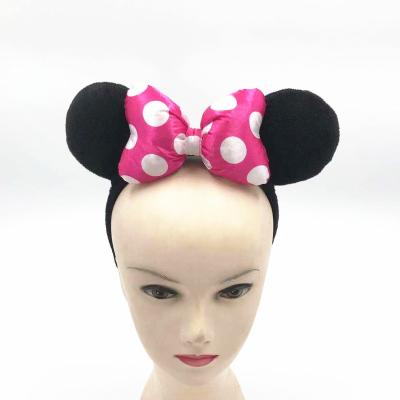 China Carnival Mickey Mouse Ear Headband With Bow Tie For Party Girls for sale