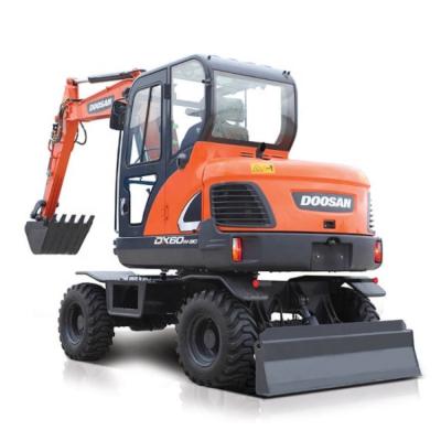 China Doosan 60W wheeled bulk sale used excavators, as well as Hyundai 60, Carter 306 and other second hand wheeled mini excavators 0.23M™ ³ for sale